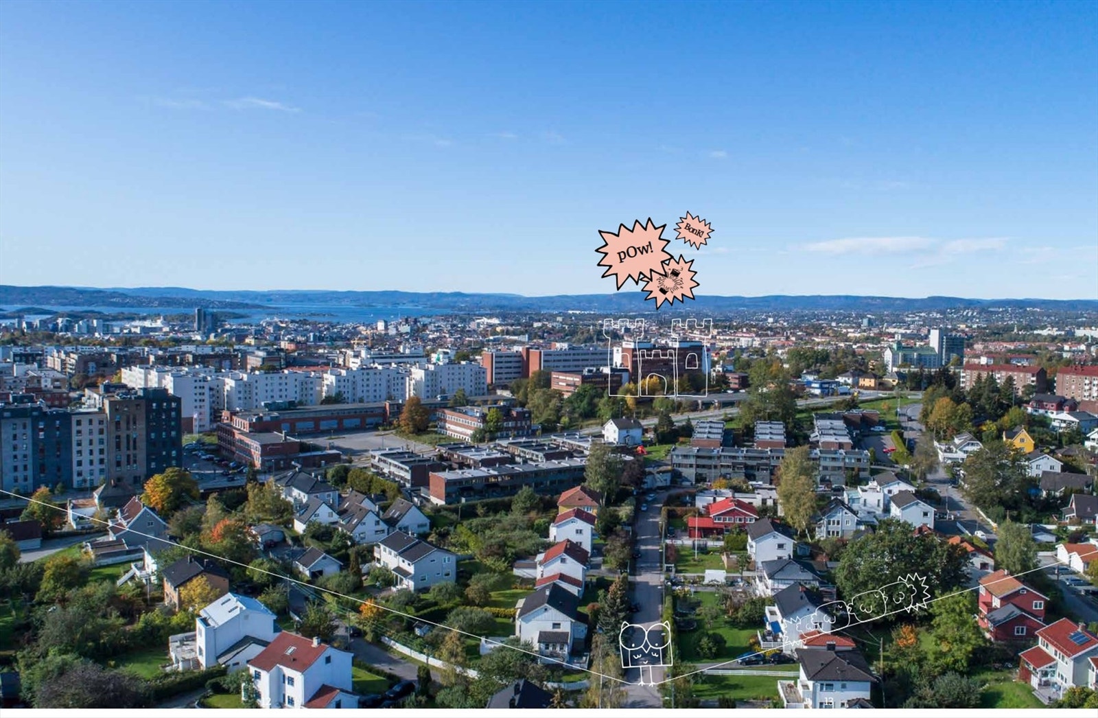 Borgen ligger i bydel Grünerløkka på det høyeste punktet i Lørenområdet. Galleribilde