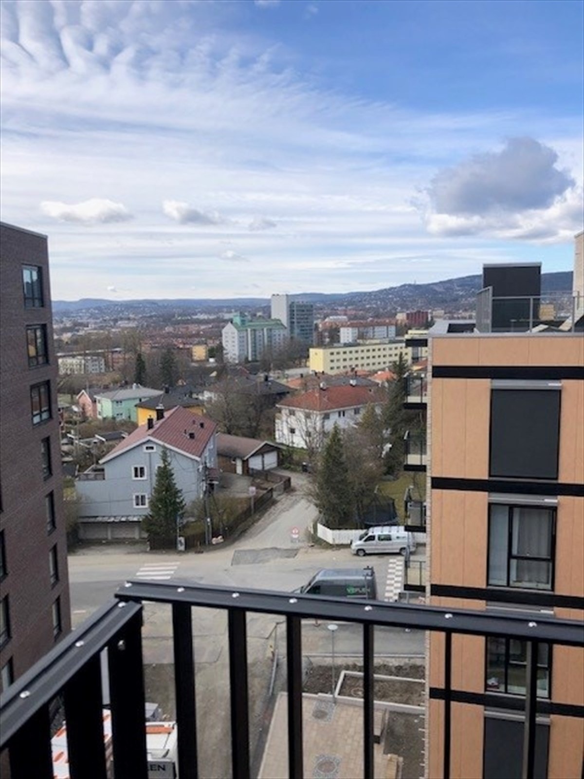 Utsyn fra balkongen i leiligheten mot vest - Bildet tatt av selger Galleribilde