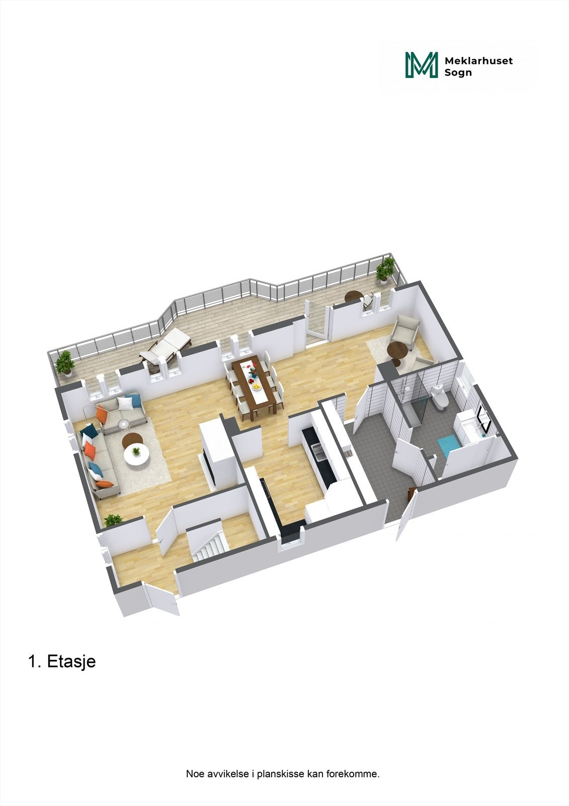 Planteikning 3D 1.etg. Galleribilde
