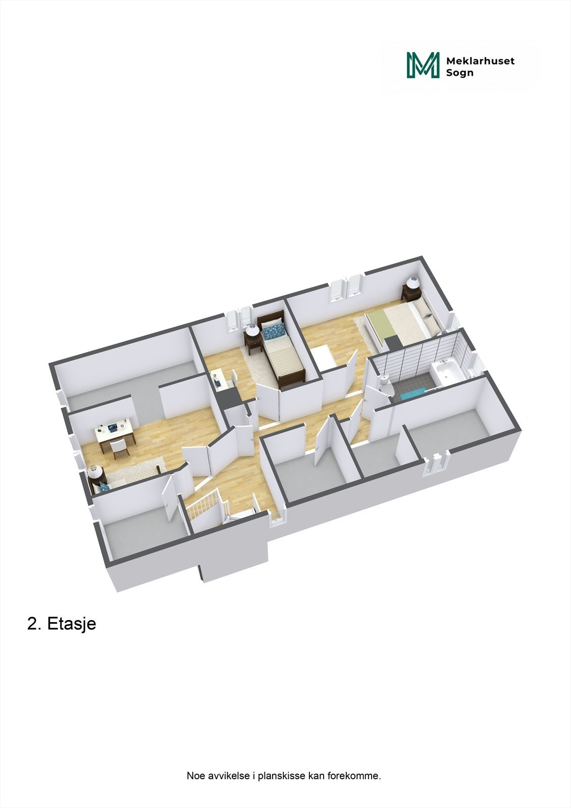 Planteikning 3D 2.etg. Galleribilde