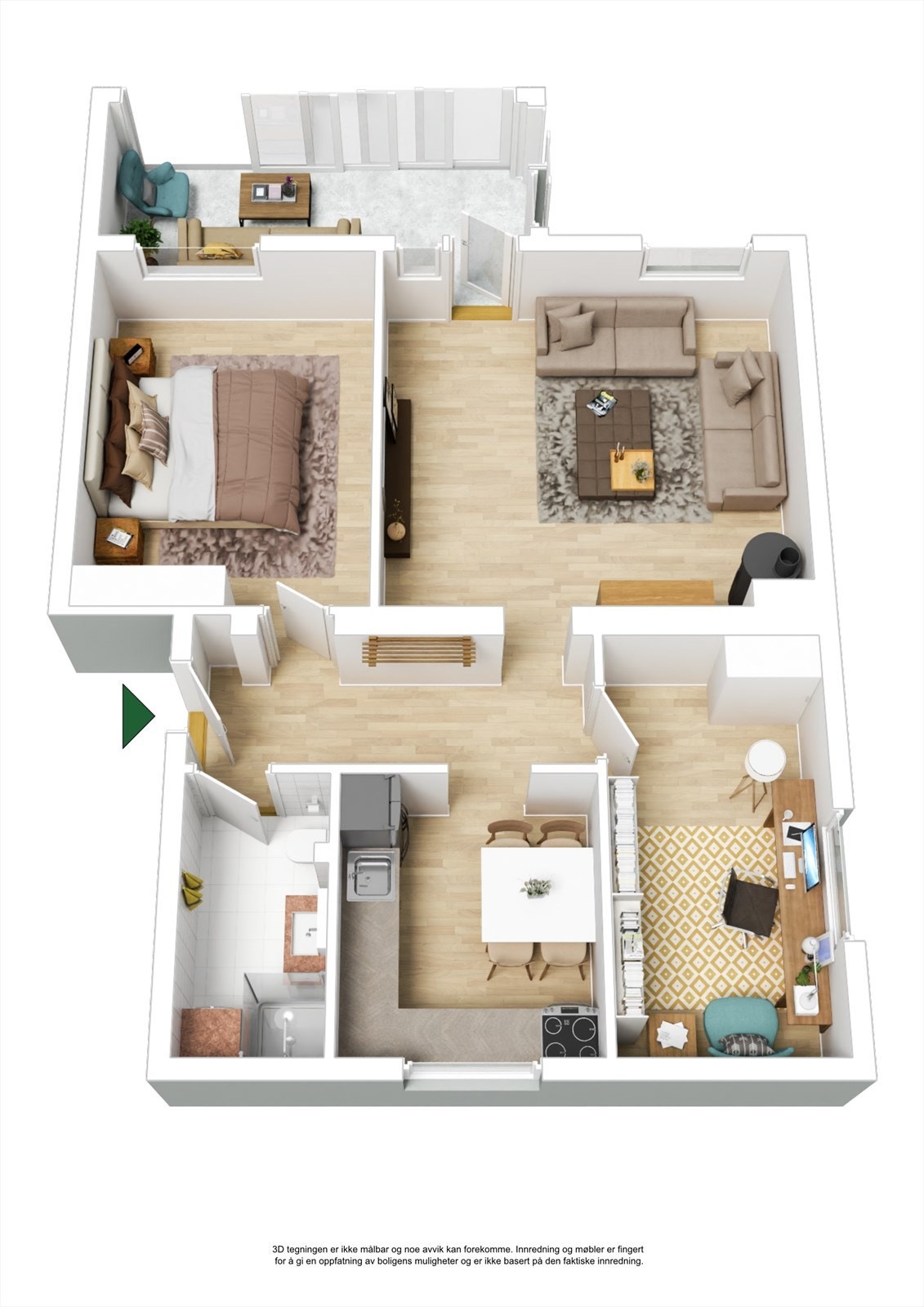 Plantegning 3D Galleribilde