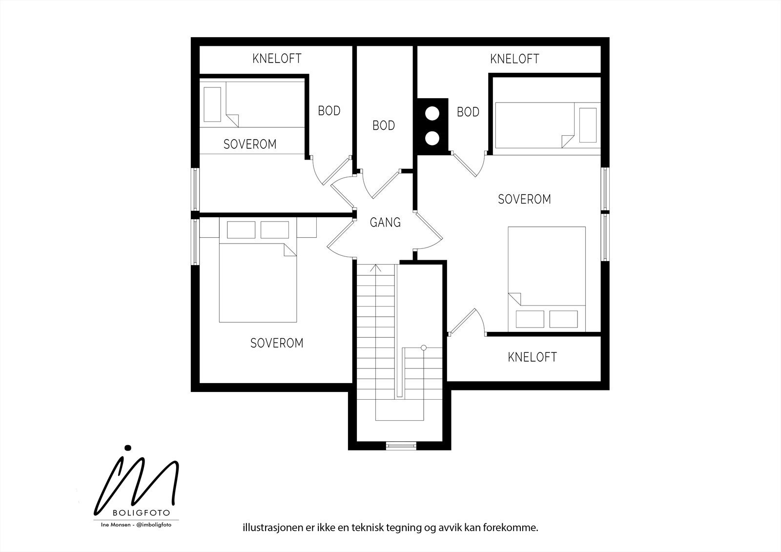 Planløsning loftsetasje Galleribilde