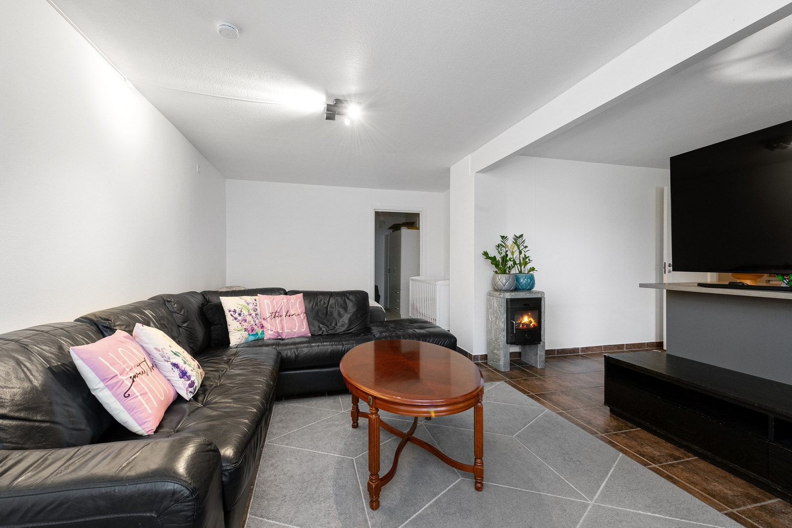 Stue med peis Galleribilde