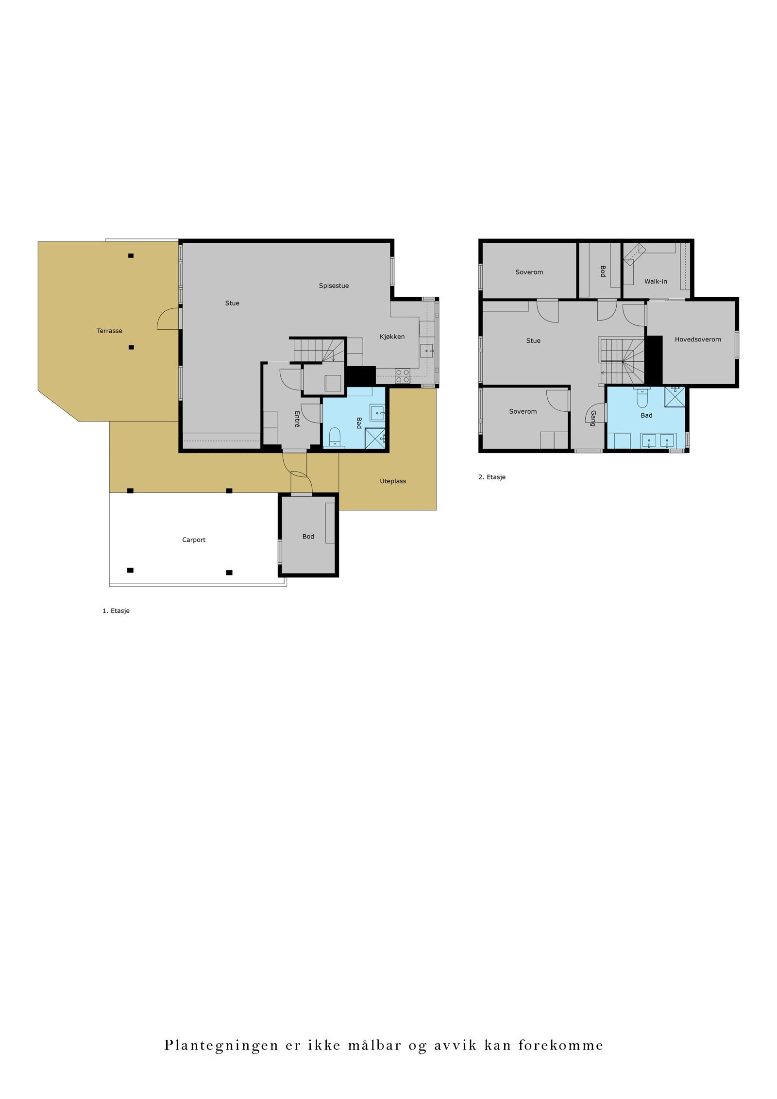Veiledende plantegning begge plan Galleribilde