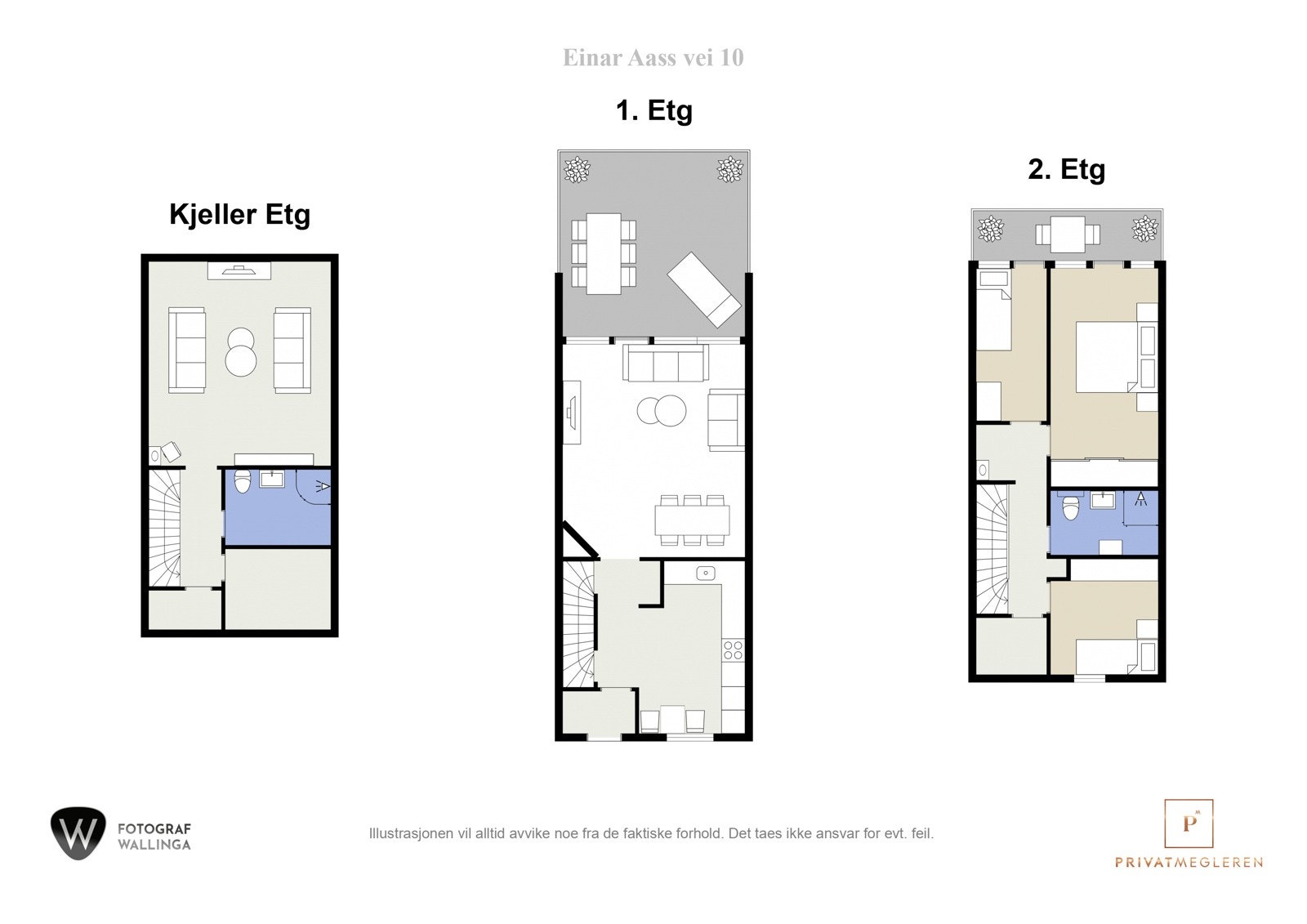 Plantegning alle etasjer. Galleribilde