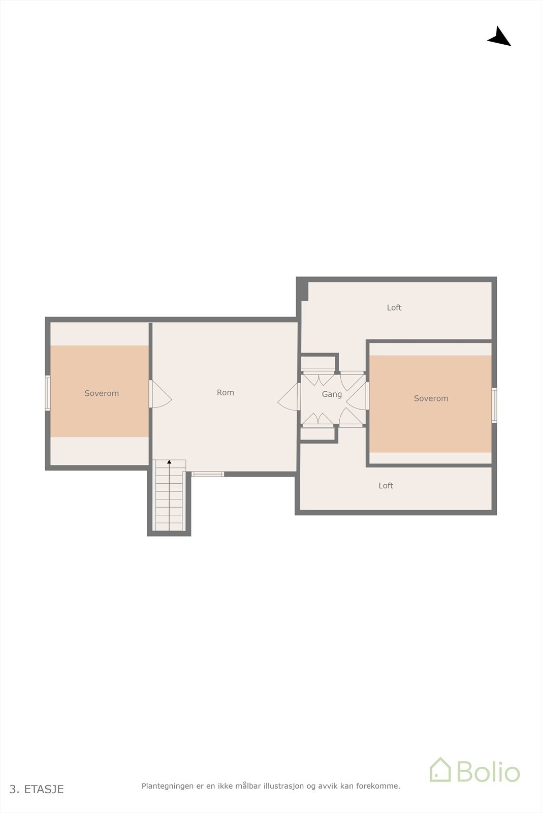 Plantegning overetasje Galleribilde