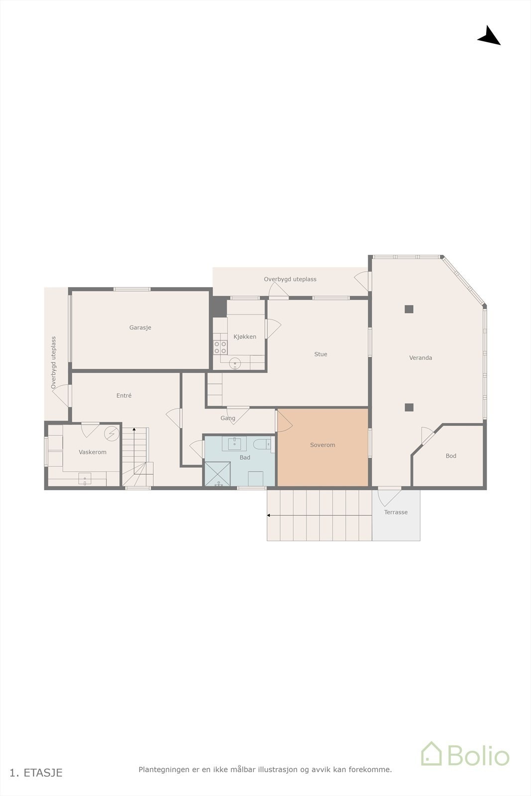 Plantegning første etasje Galleribilde