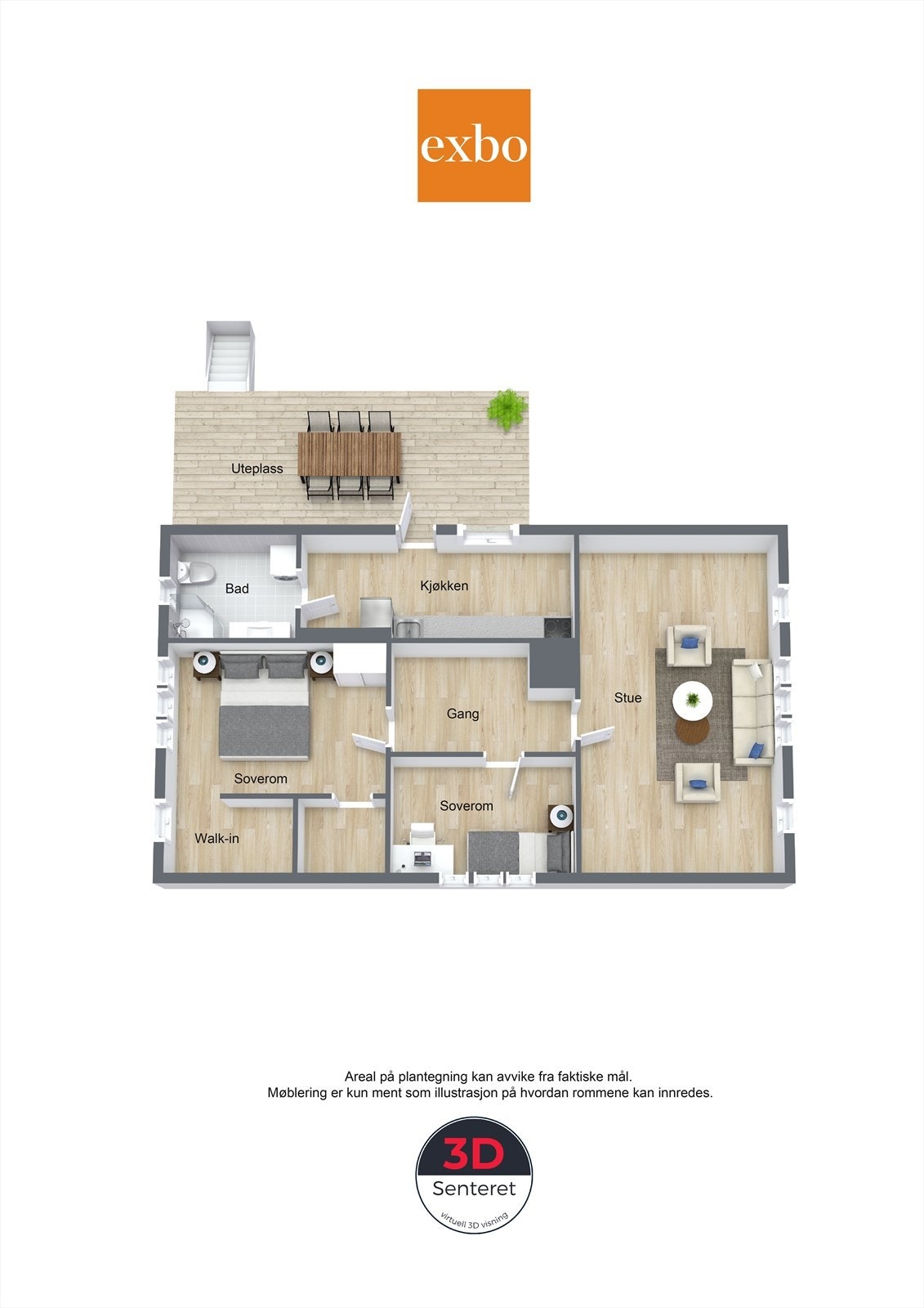 Plantegning 2.etasje bolighus Galleribilde