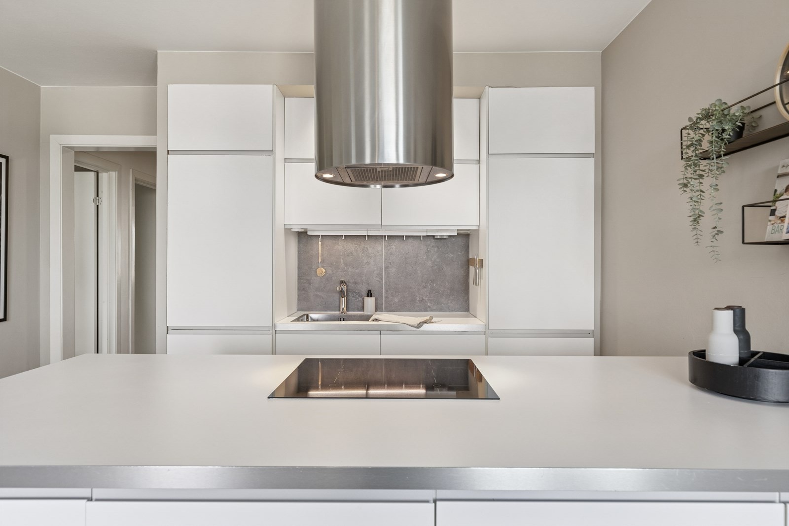 Det er kjøkkenventilator med kullfilter. Galleribilde