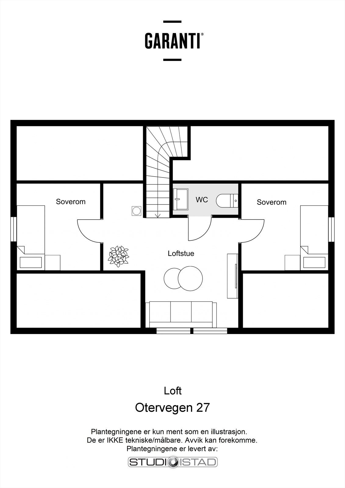 Plantegning loft Galleribilde