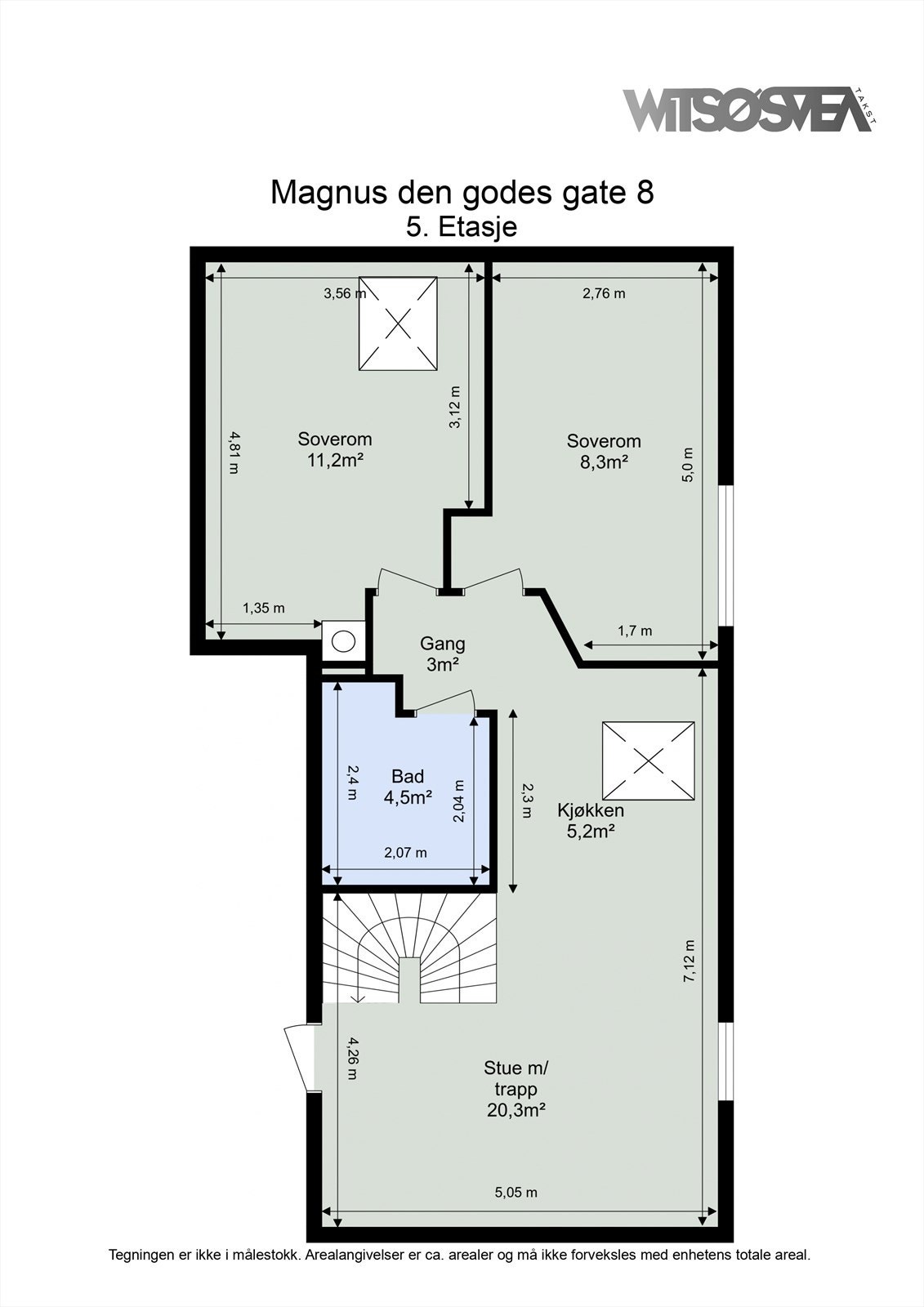 Planskisse 5. etasje. Galleribilde