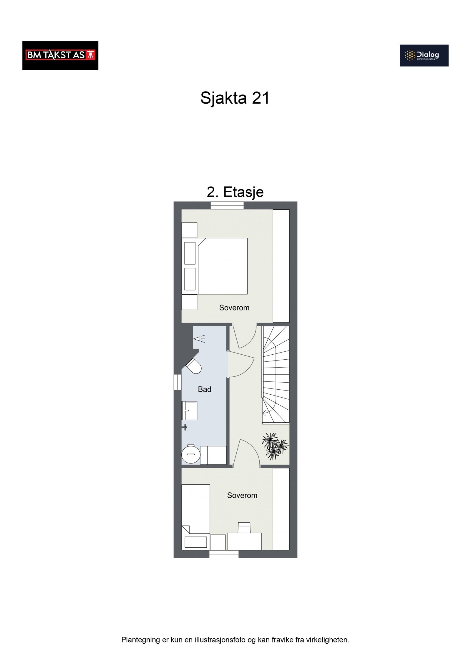 Floorplan letterhead - Sjakta 21 - 2. Etasje - 2D Floor Plan 3 Galleribilde