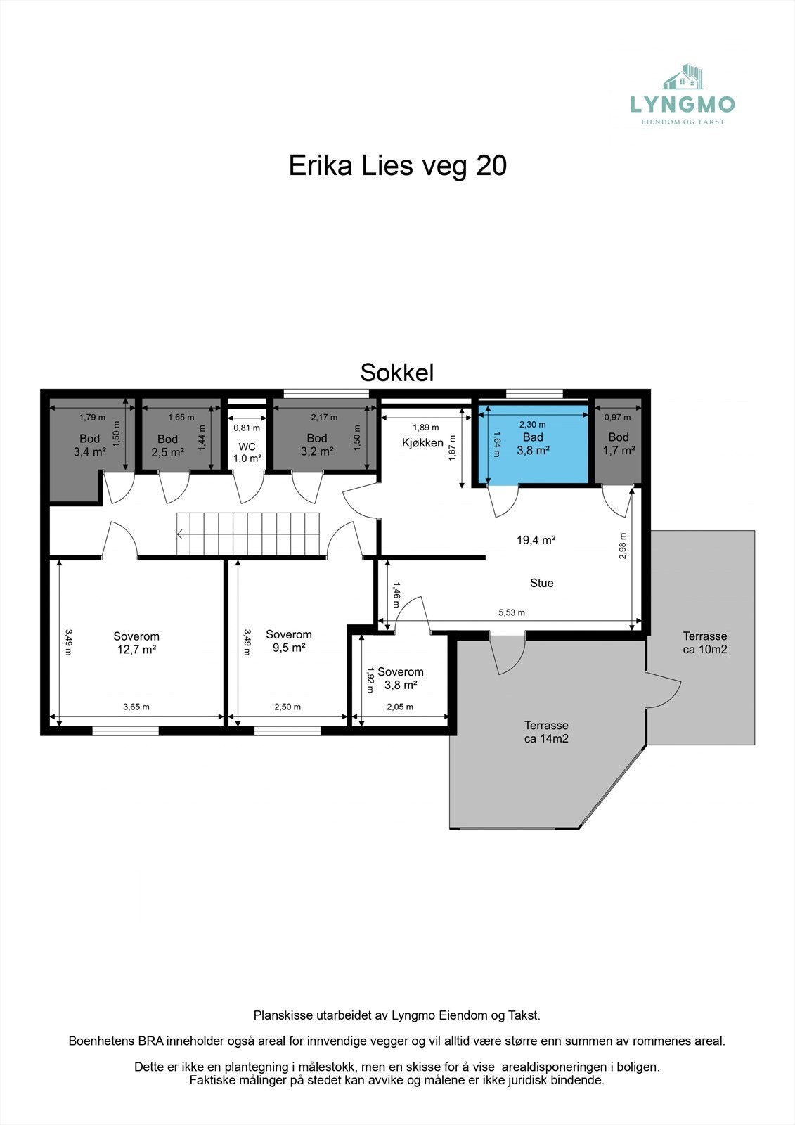 Planskisse sokkel Galleribilde