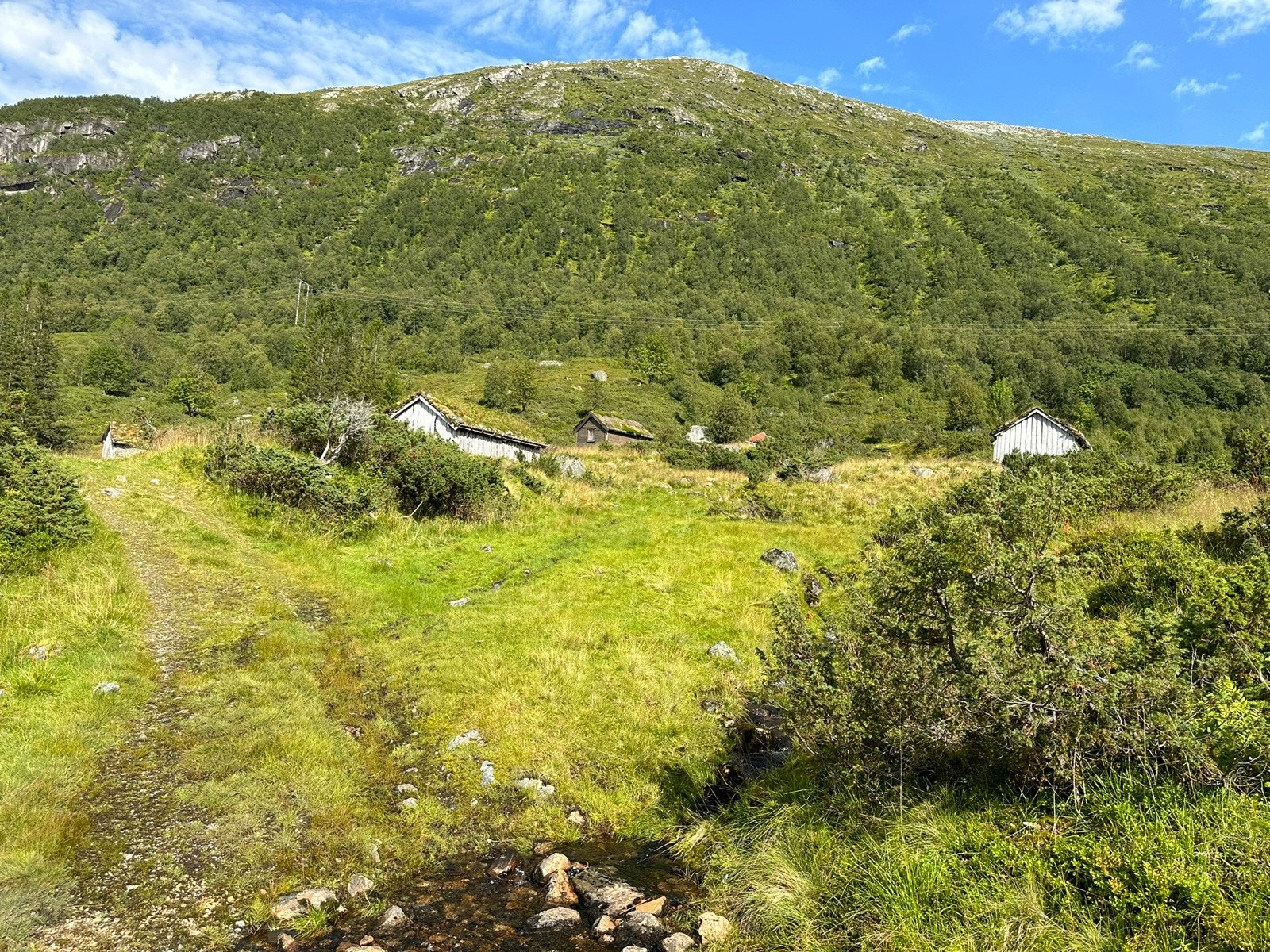 Stølen ligger på ca. 600moh og er ca. 2km oppover dalføret fra tunet på garden Galleribilde