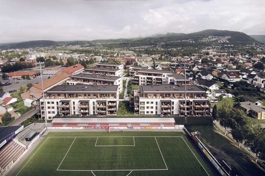 Stadionkvartalet ligger like utenfor sentrum med gangavstand til det Mjøndalen har å by på. Galleribilde