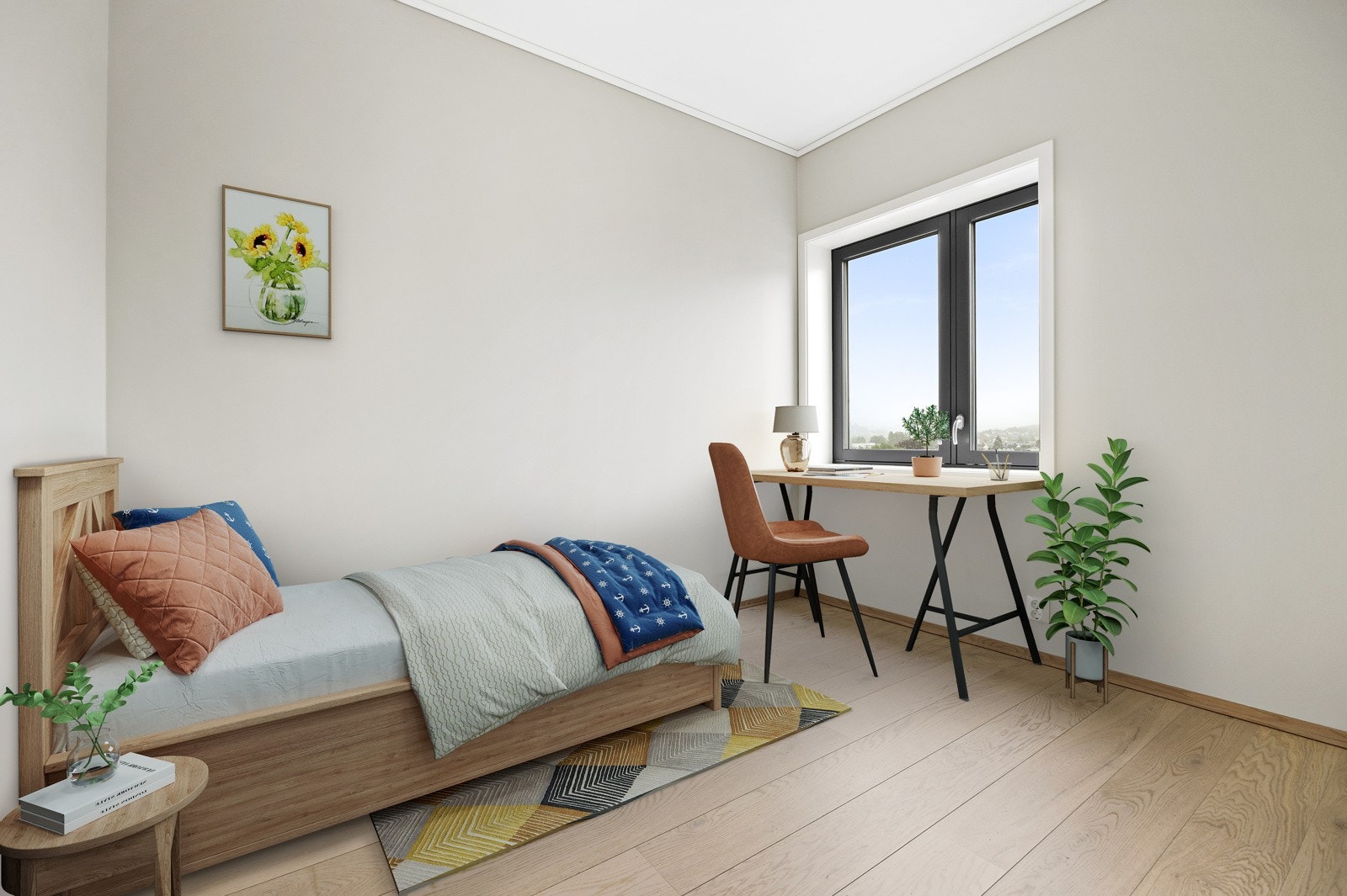 Soverom nummer tre digitalt stylet. Galleribilde