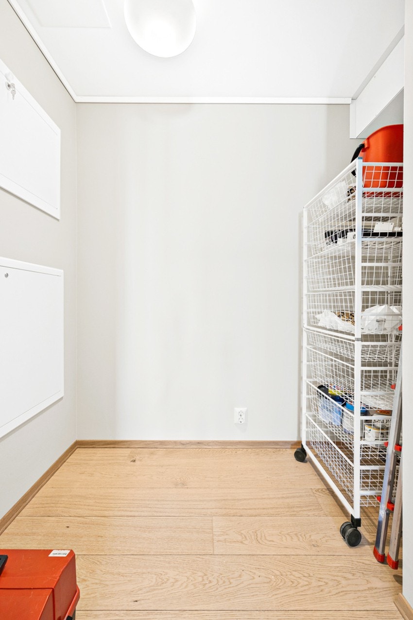 I leiligheten er det også praktisk bod/teknisk rom. Galleribilde