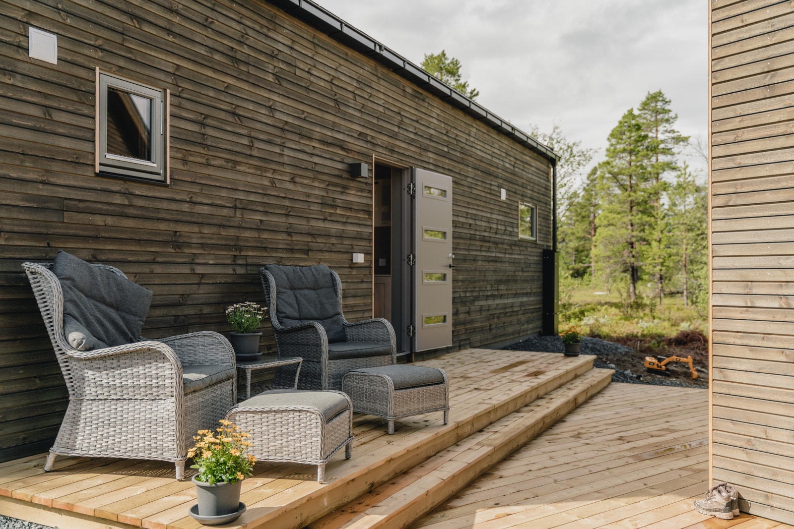 Eksteriør prosjektert hytte Galleribilde