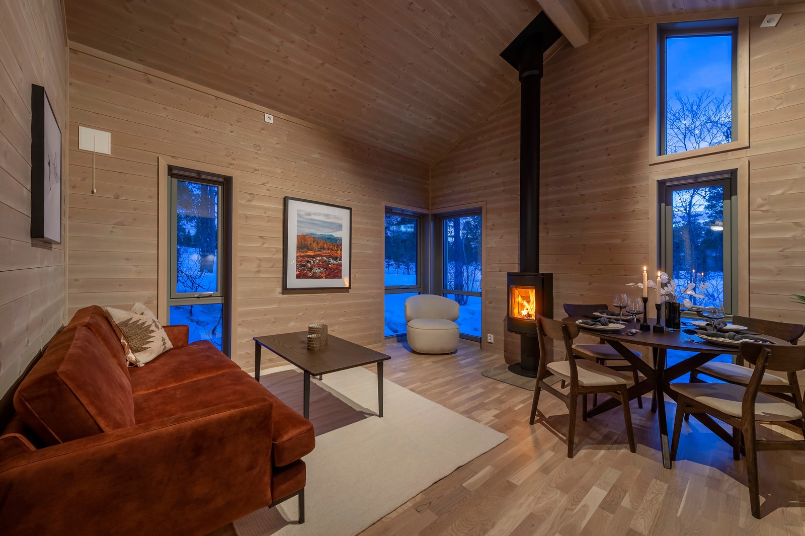 Interiør prosjektert hytte Galleribilde