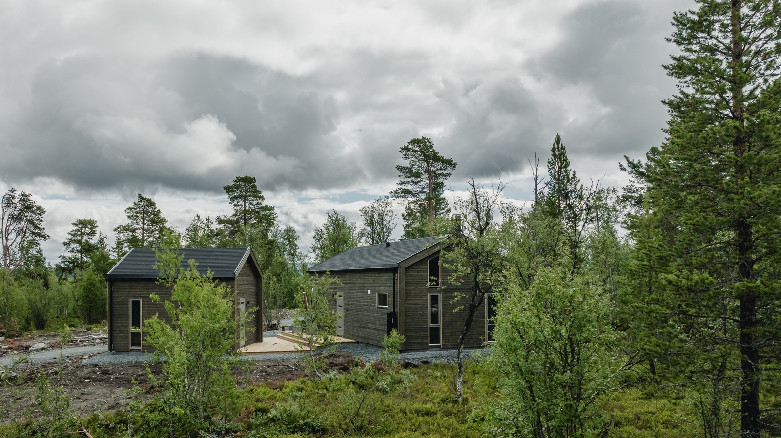 Eksteriør prosjektert hytte Galleribilde