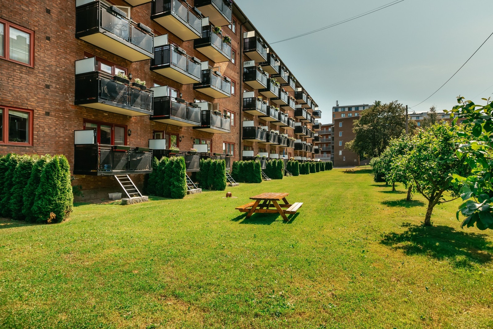 Borettslaget har flott, felles tomt med store grøntarealer. Galleribilde