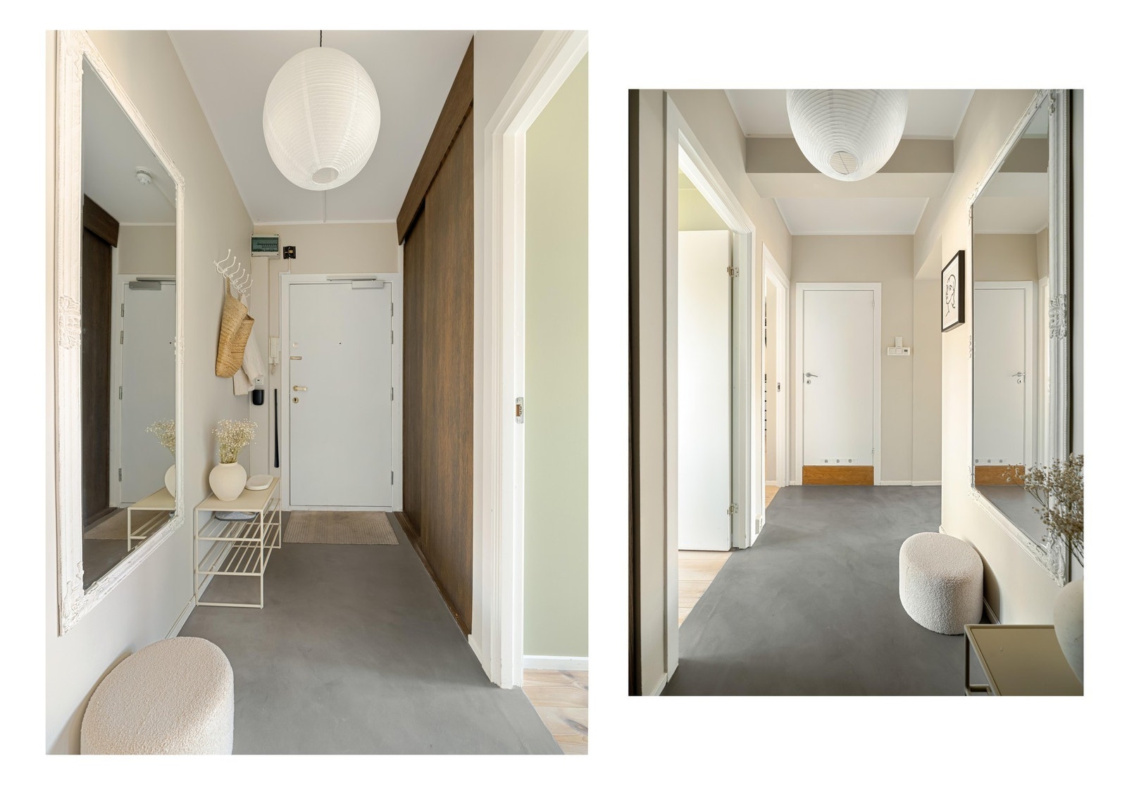 I det du trer inn i entreen blir du møtt av en lys og romslig entré med plass til oppbevaring av yttertøy og sko. Her får du et umiddelbart godt inntrykk av boligen. Galleribilde