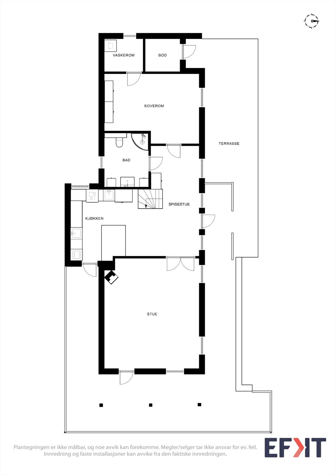 Plantegning loft etasje. Galleribilde