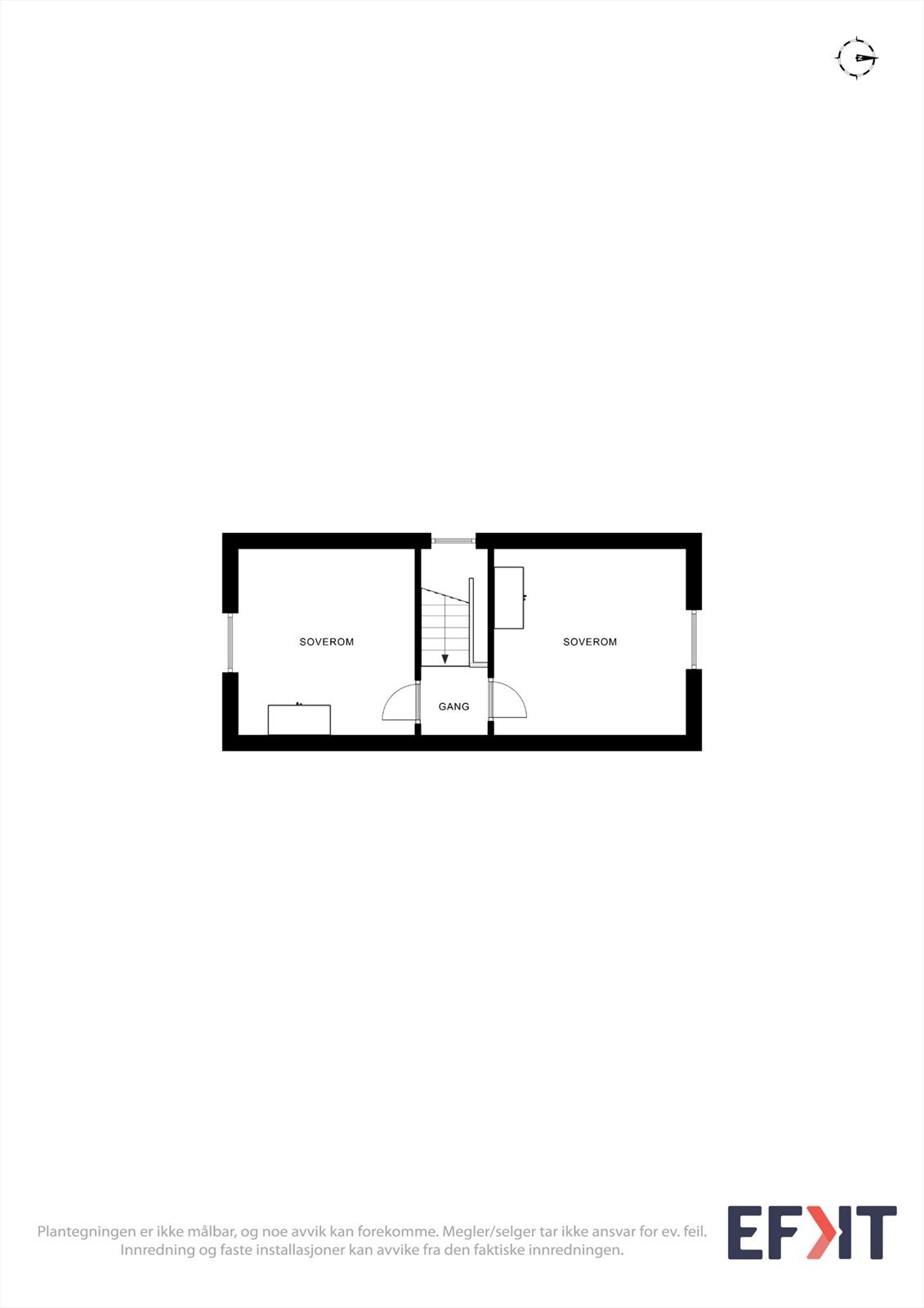 Plantegning loft etasje. Galleribilde