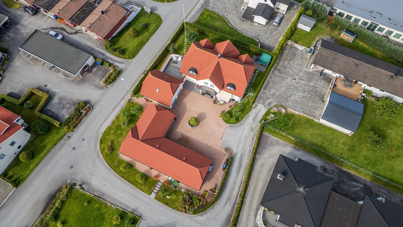Eigedomen sett ovanifrå Galleribilde