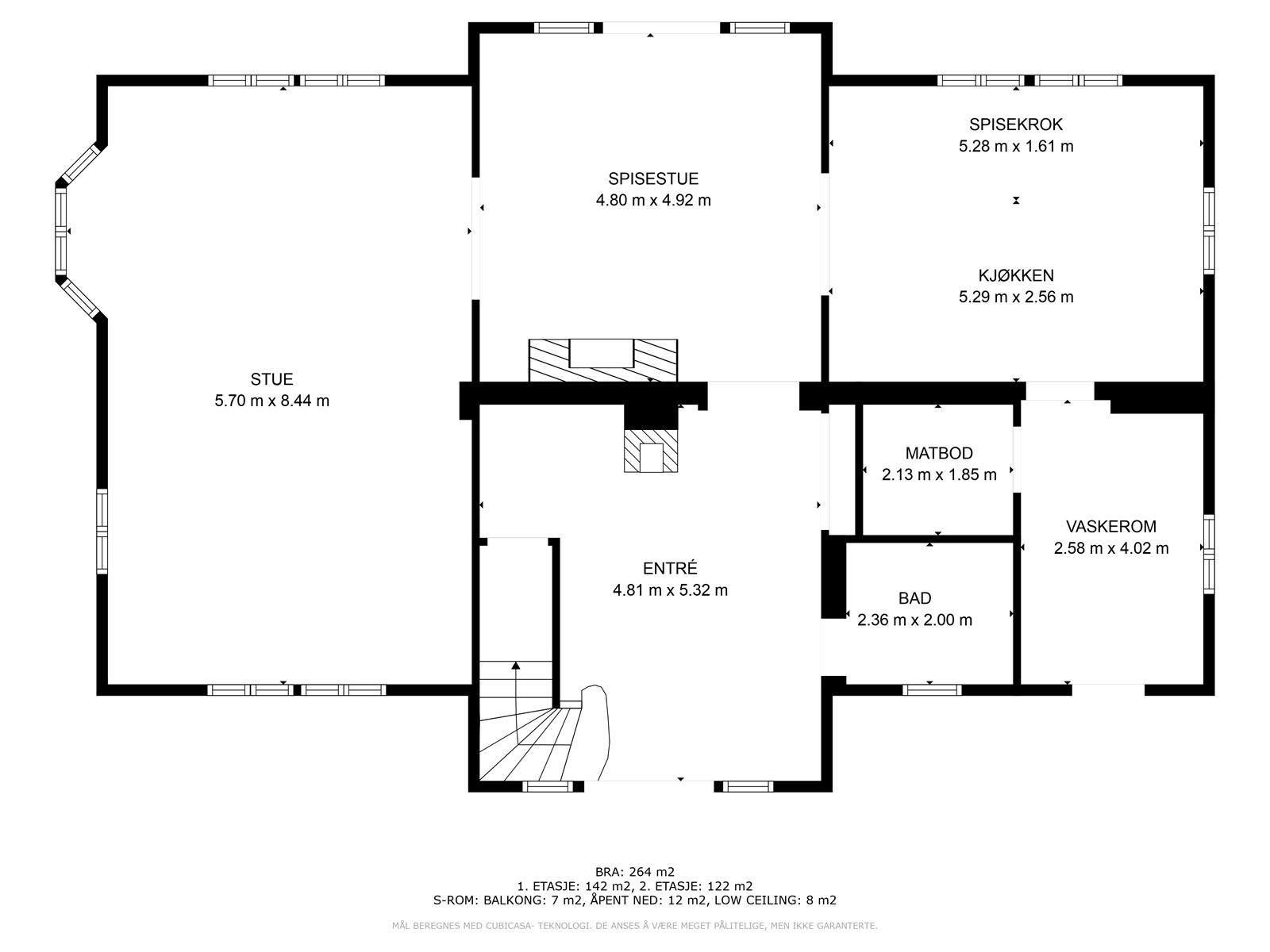 Planteikning 1.etg. Galleribilde