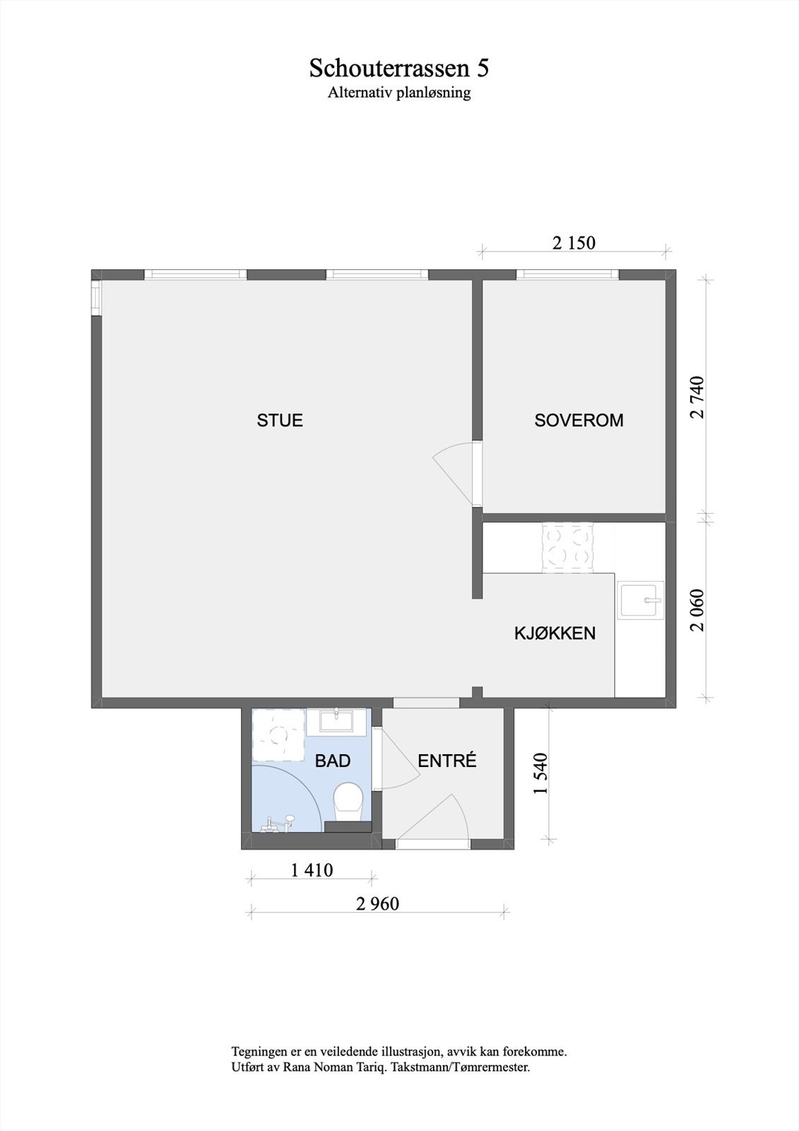 Alternativ plantegning Galleribilde