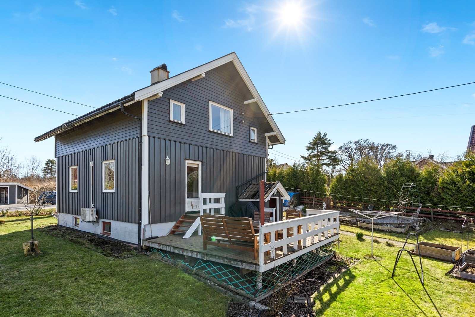 Terrasse med utgang fra stue Galleribilde