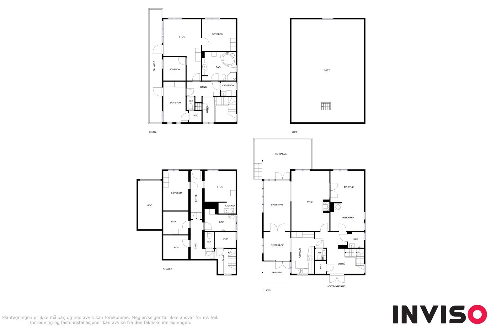Samlede plantegninger Galleribilde