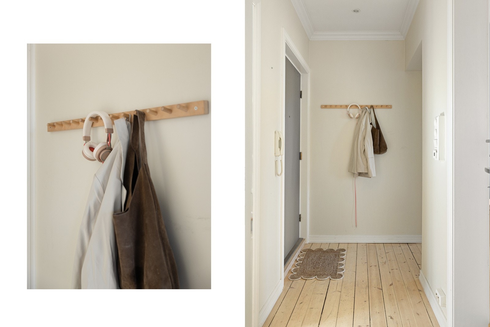 Innbydende entré som gir et godt førsteinntrykk av boligen. Downlights i himling. Galleribilde