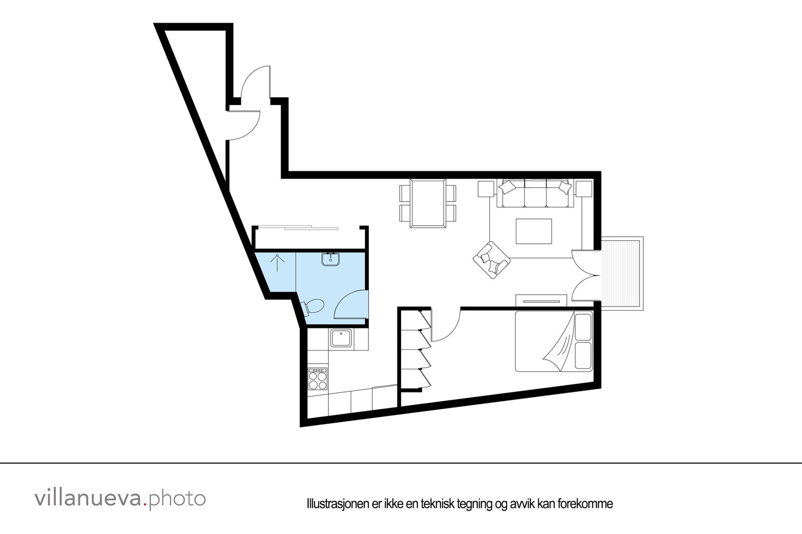 Planskisse - ikke målbar. Avvika kan forekomme. Galleribilde
