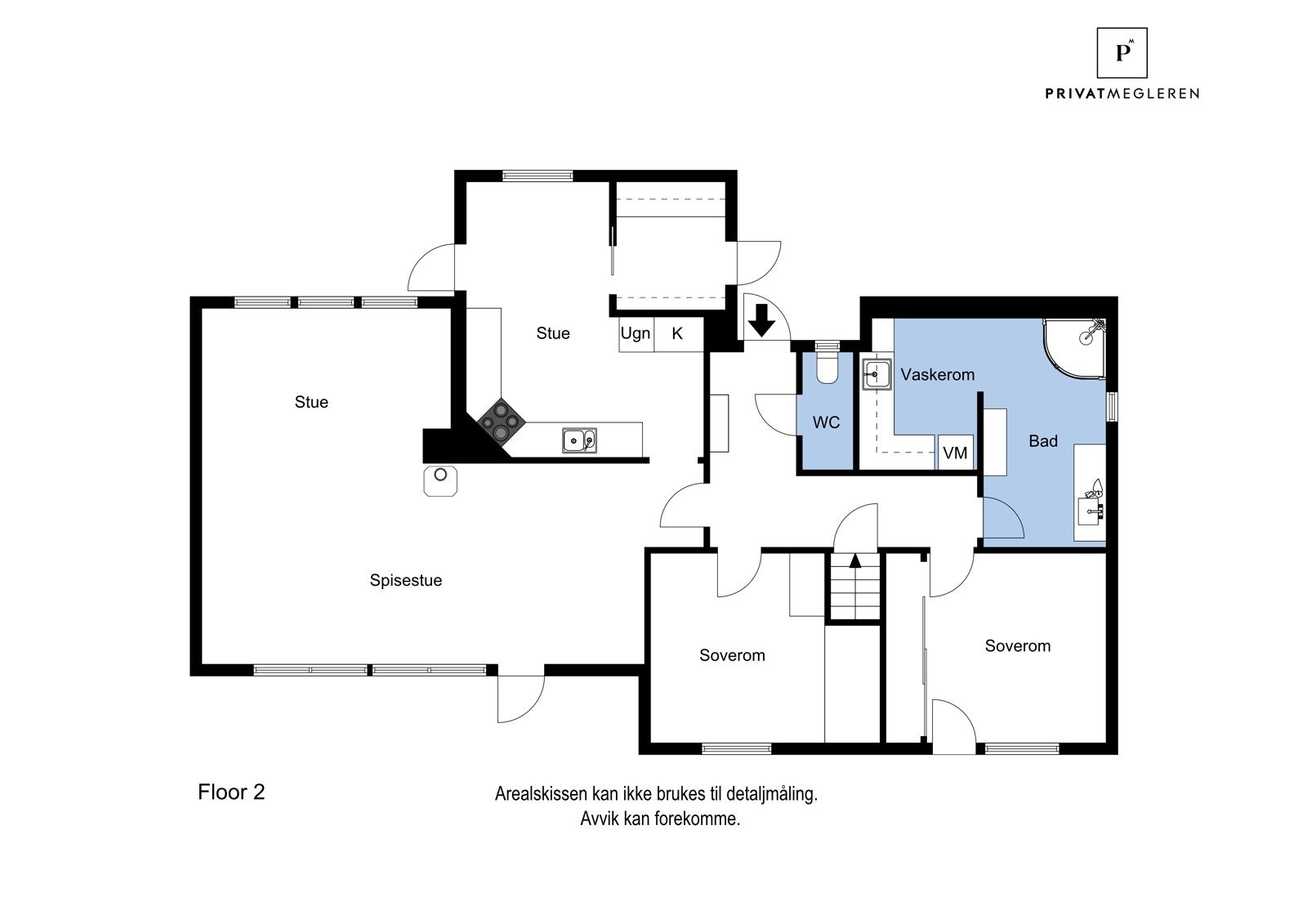 Plantegning 1. etasje Galleribilde