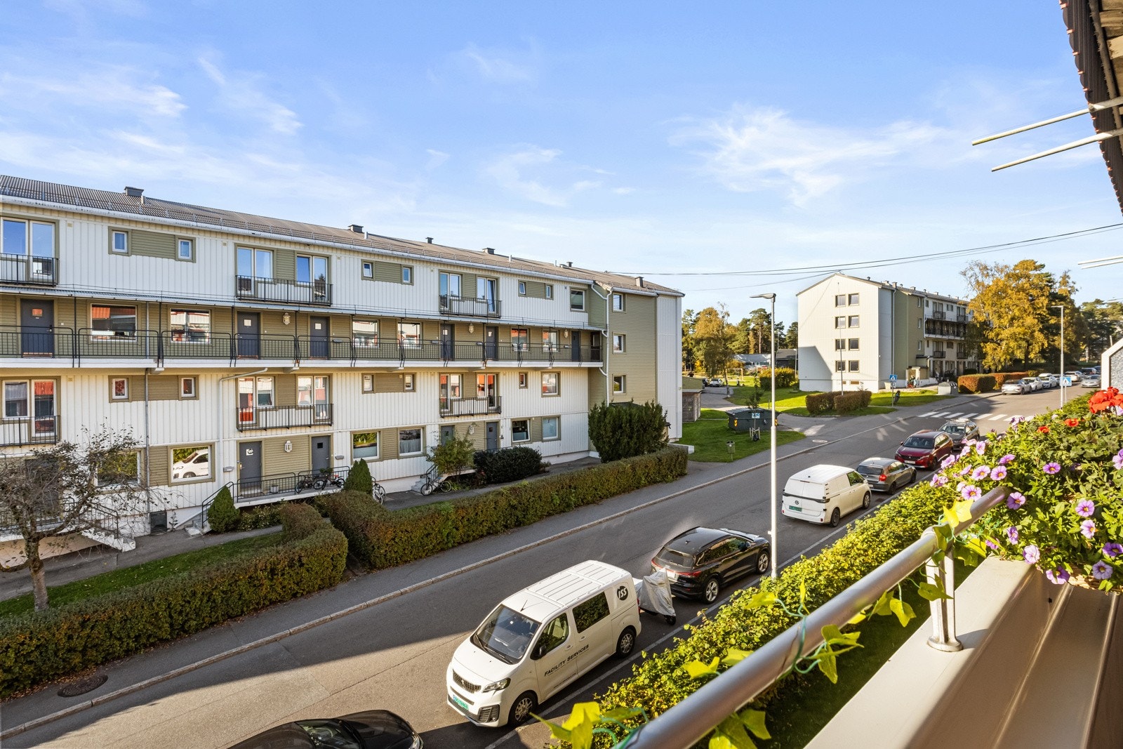 Utsikten fra balkongen Galleribilde