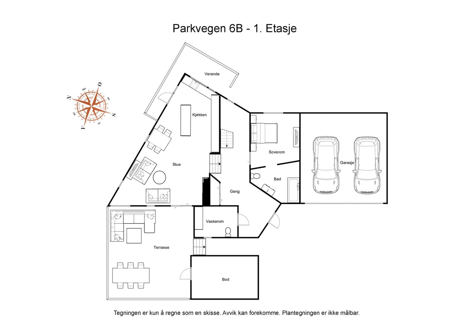 Plantegning 1.etasje Galleribilde