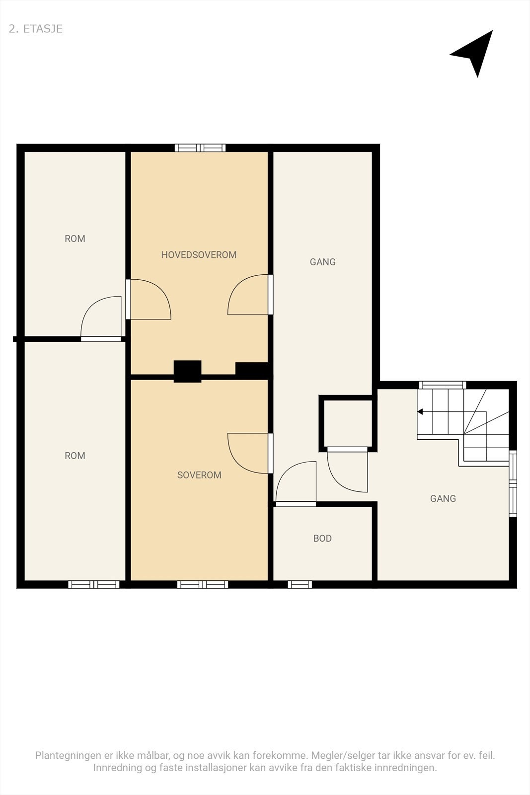 Plantegning 2. etasje Galleribilde