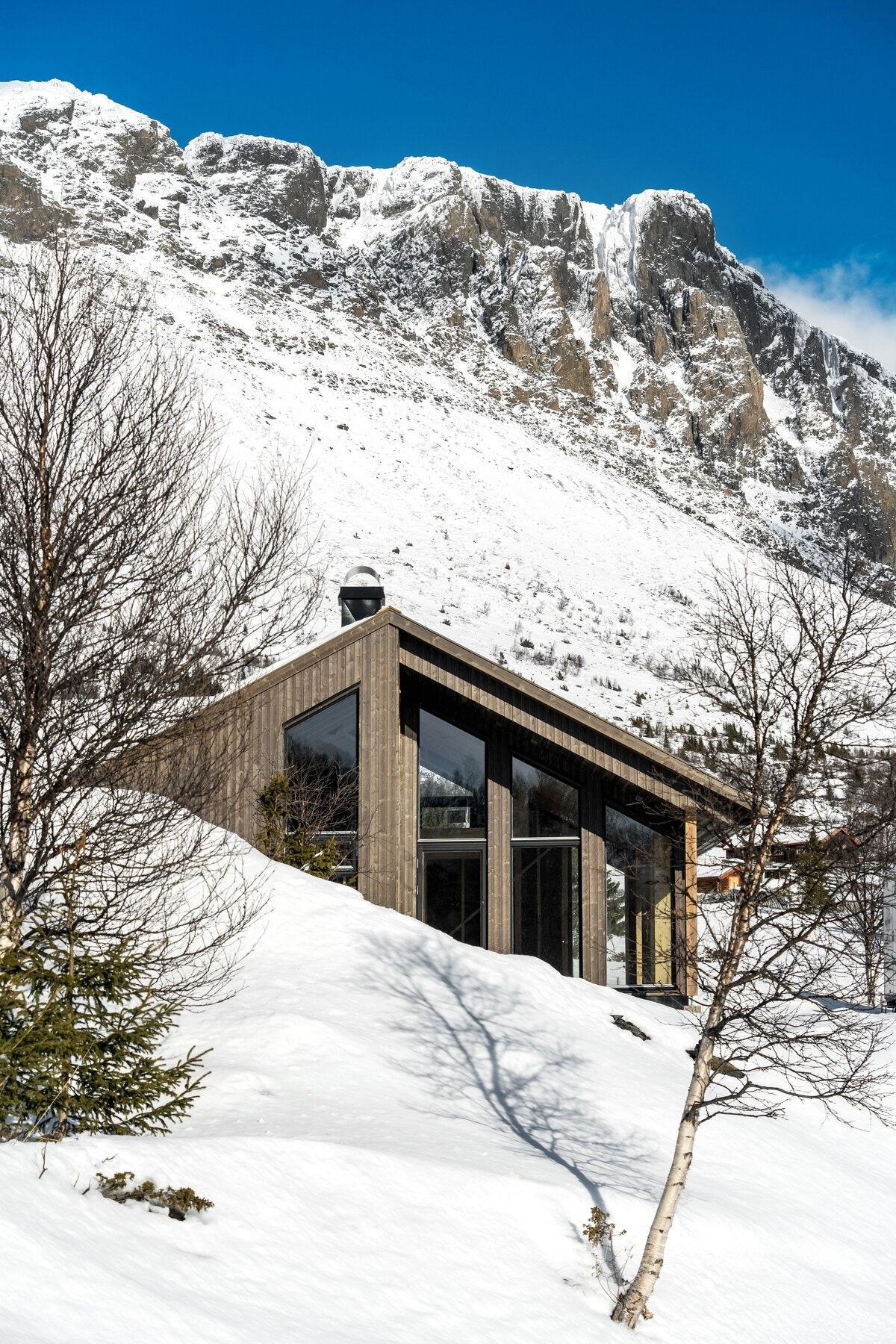 Snøsikkert område på vinteren. Galleribilde