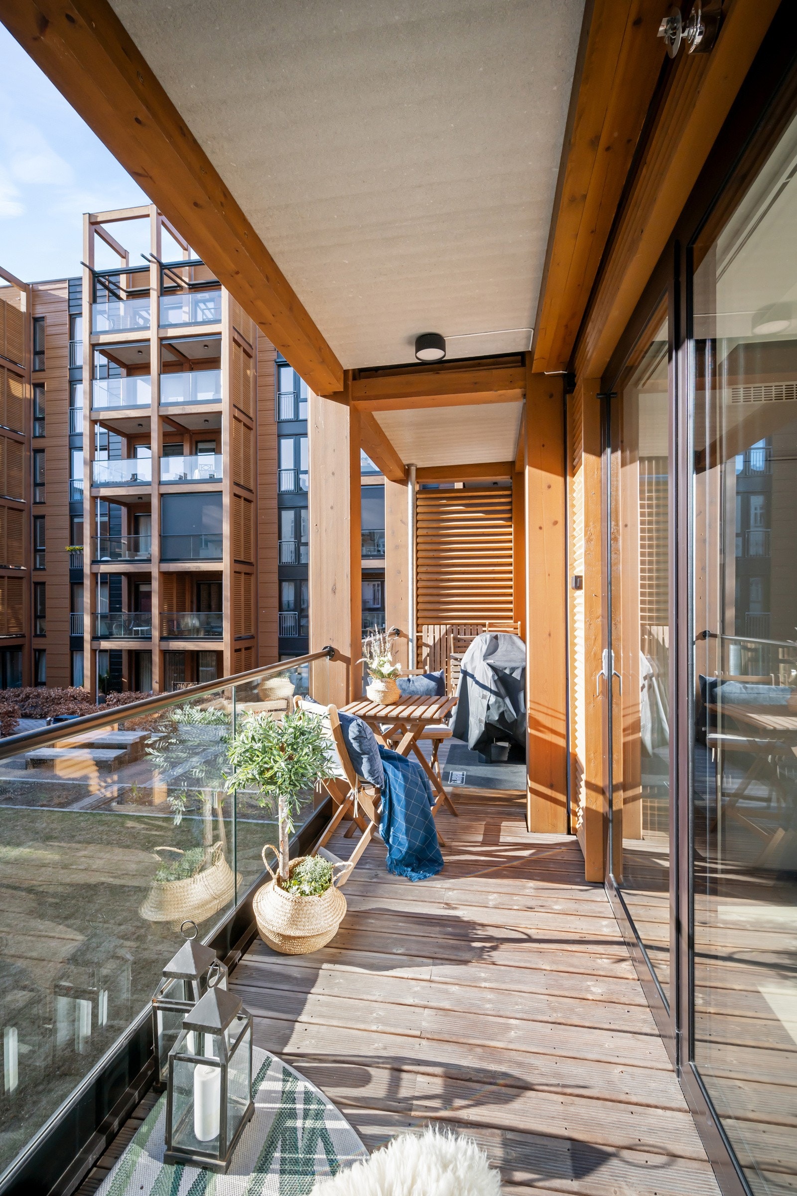 Gode solforhold på balkongen. Galleribilde