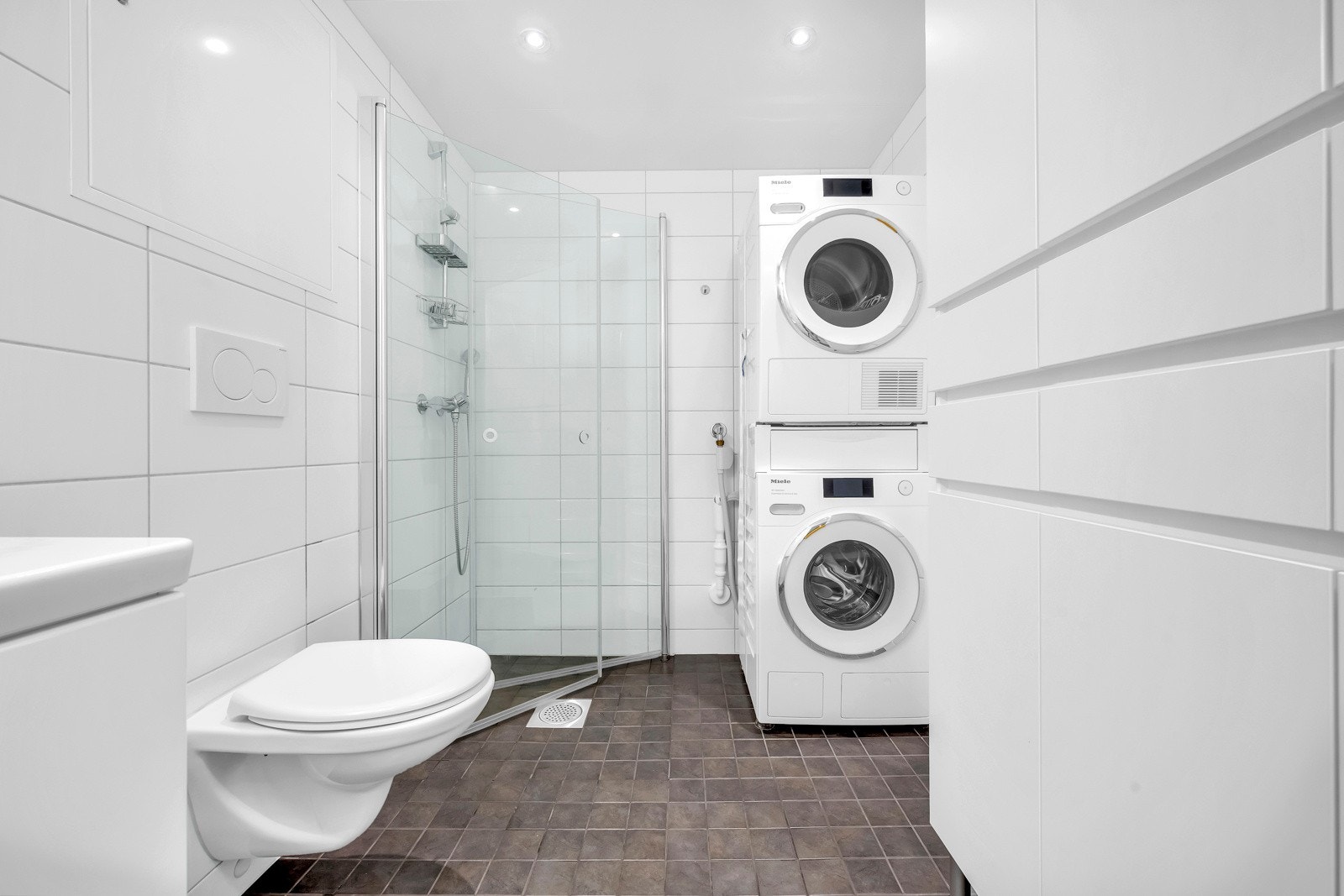 Stort bad med opplegg til vask og tørk Galleribilde