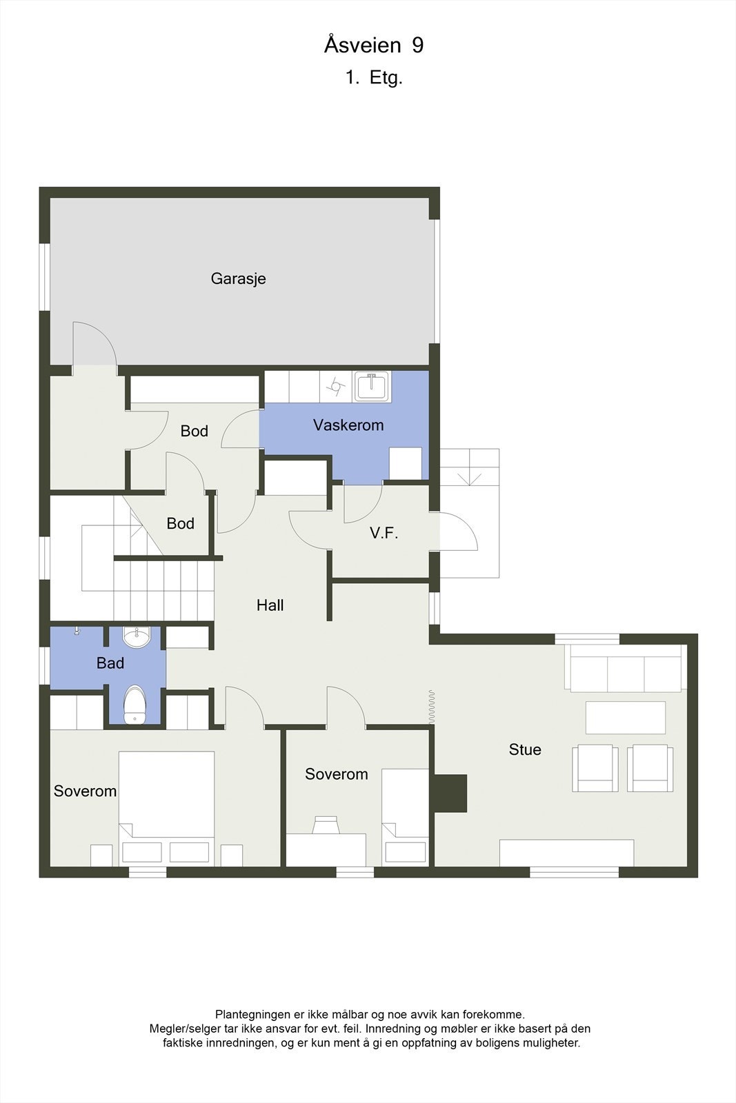 Planskisse 2D - 1. etasje. Galleribilde