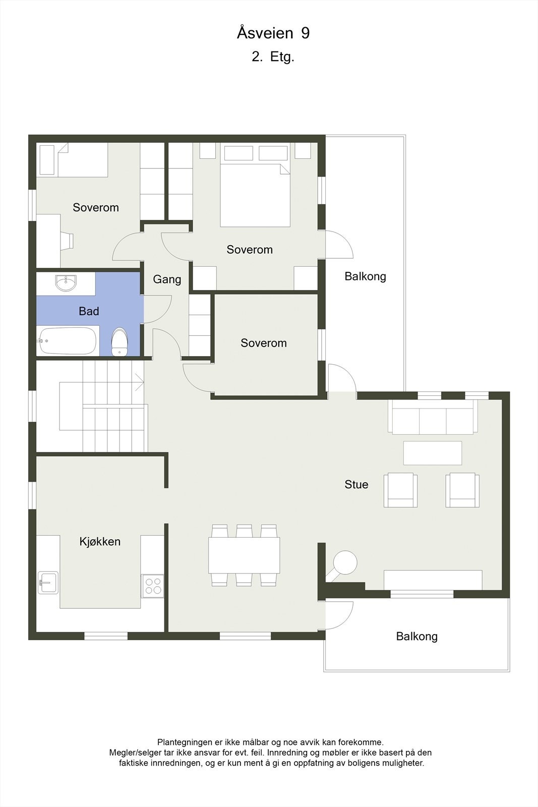 Planskisse 2D - 2. etasje. Galleribilde