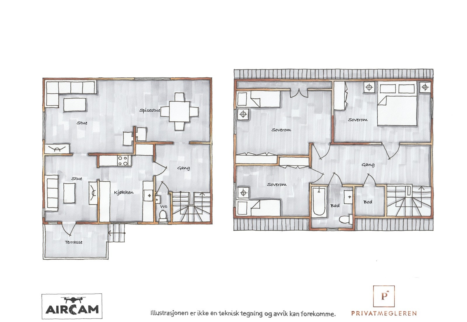 Planløsning illustrasjon Galleribilde