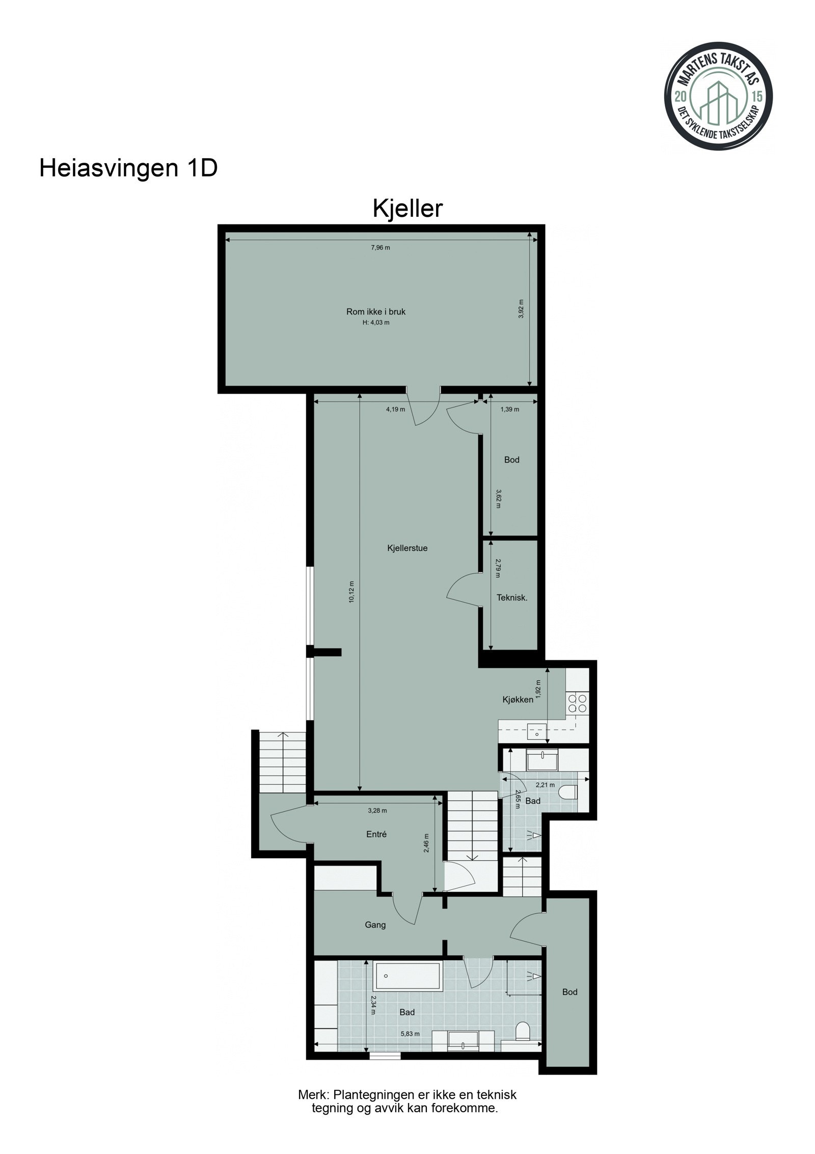 Heiasvingen 1D - Kjeller - 2D Floor Plan Galleribilde