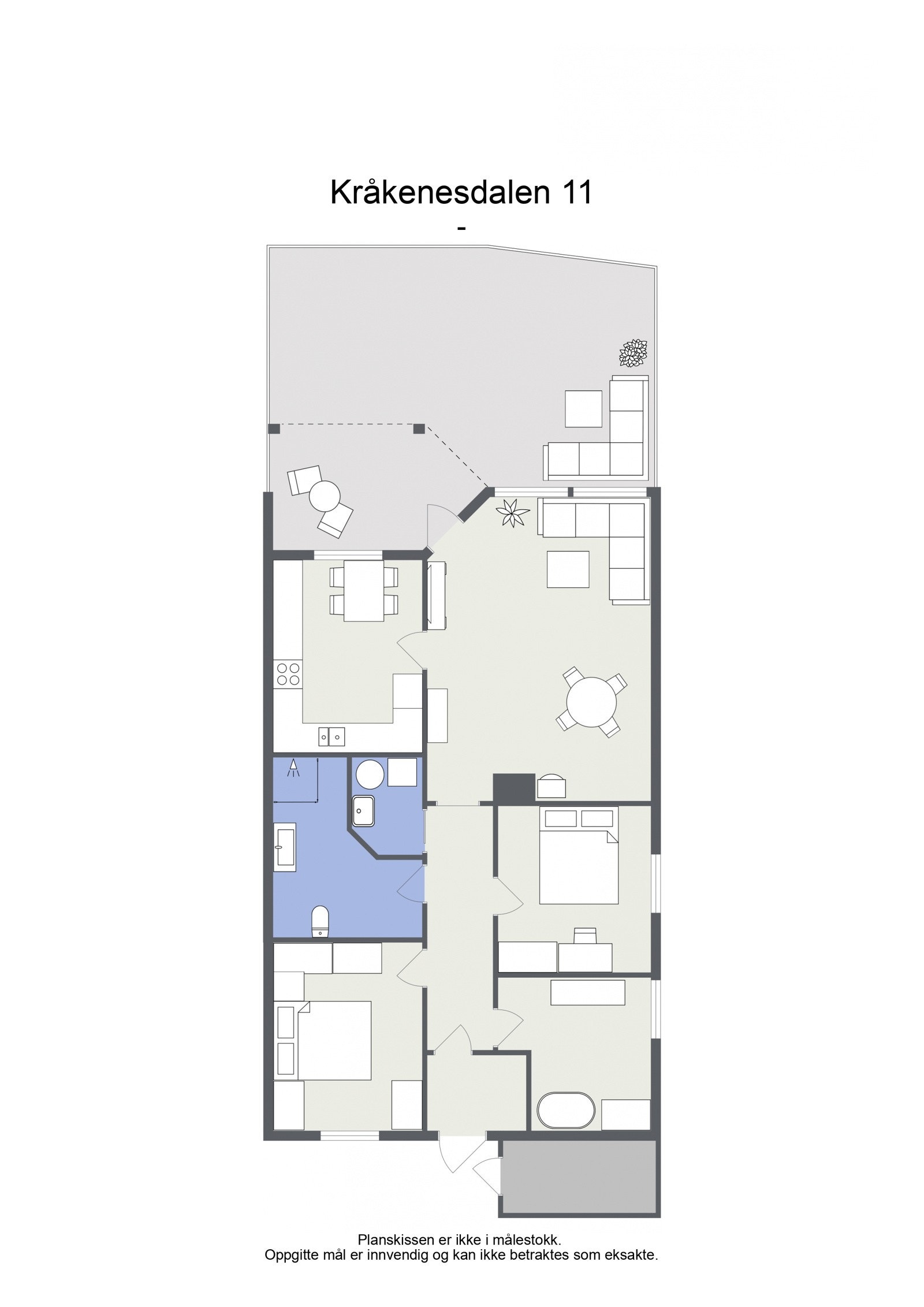 Floorplan letterhead - Kråkenesdalen 11 - - - 2D Floor Plan Galleribilde