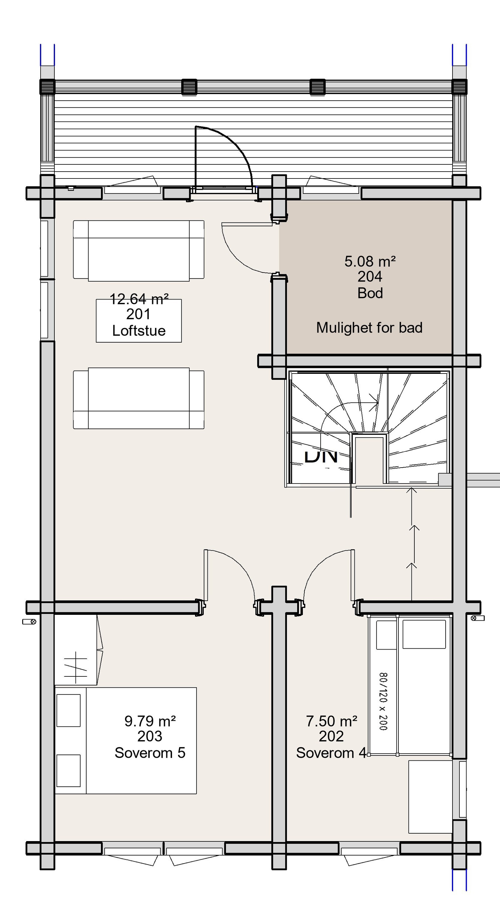 Planløsning plan 2 Galleribilde