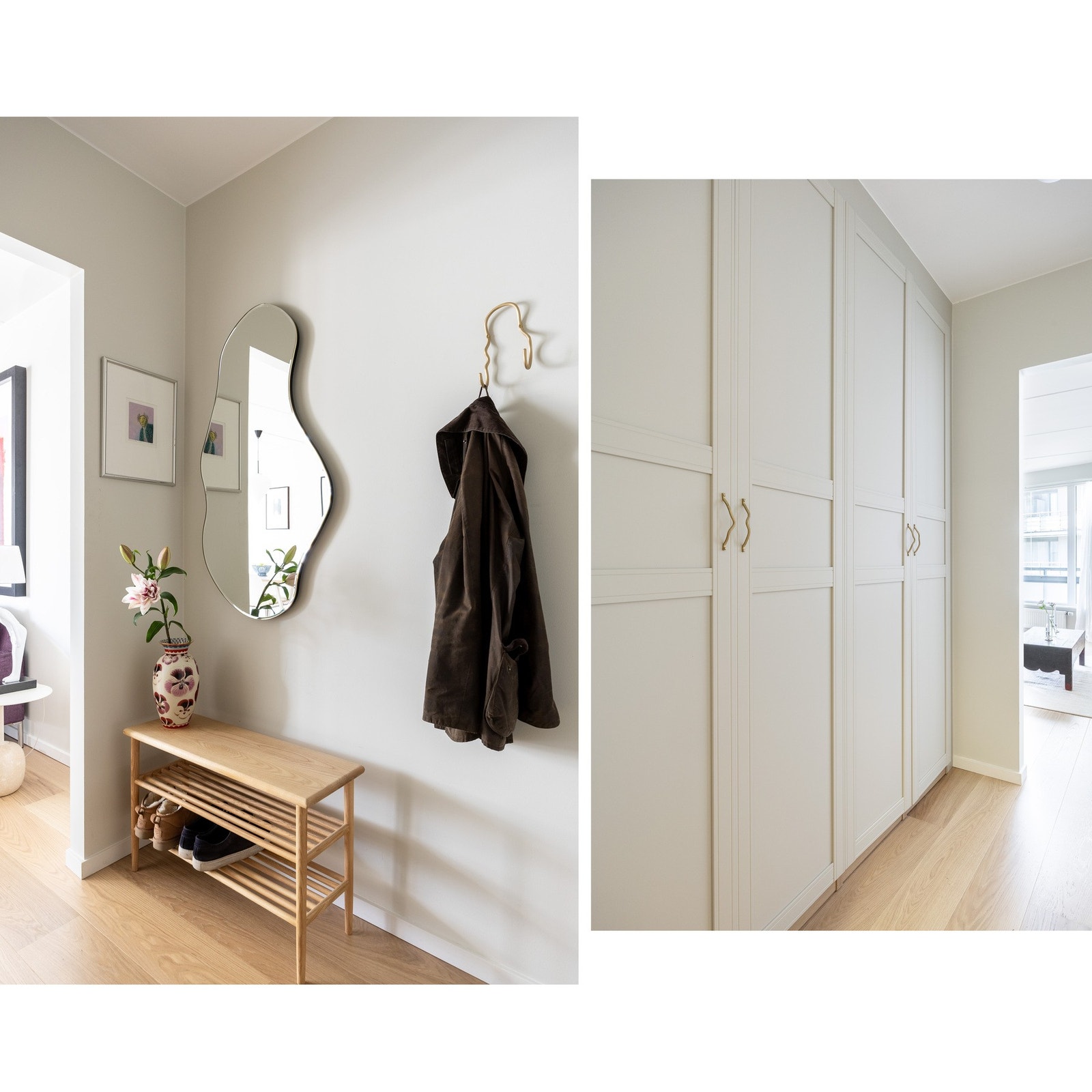 Godt med oppbevaringsplass i entré. Galleribilde