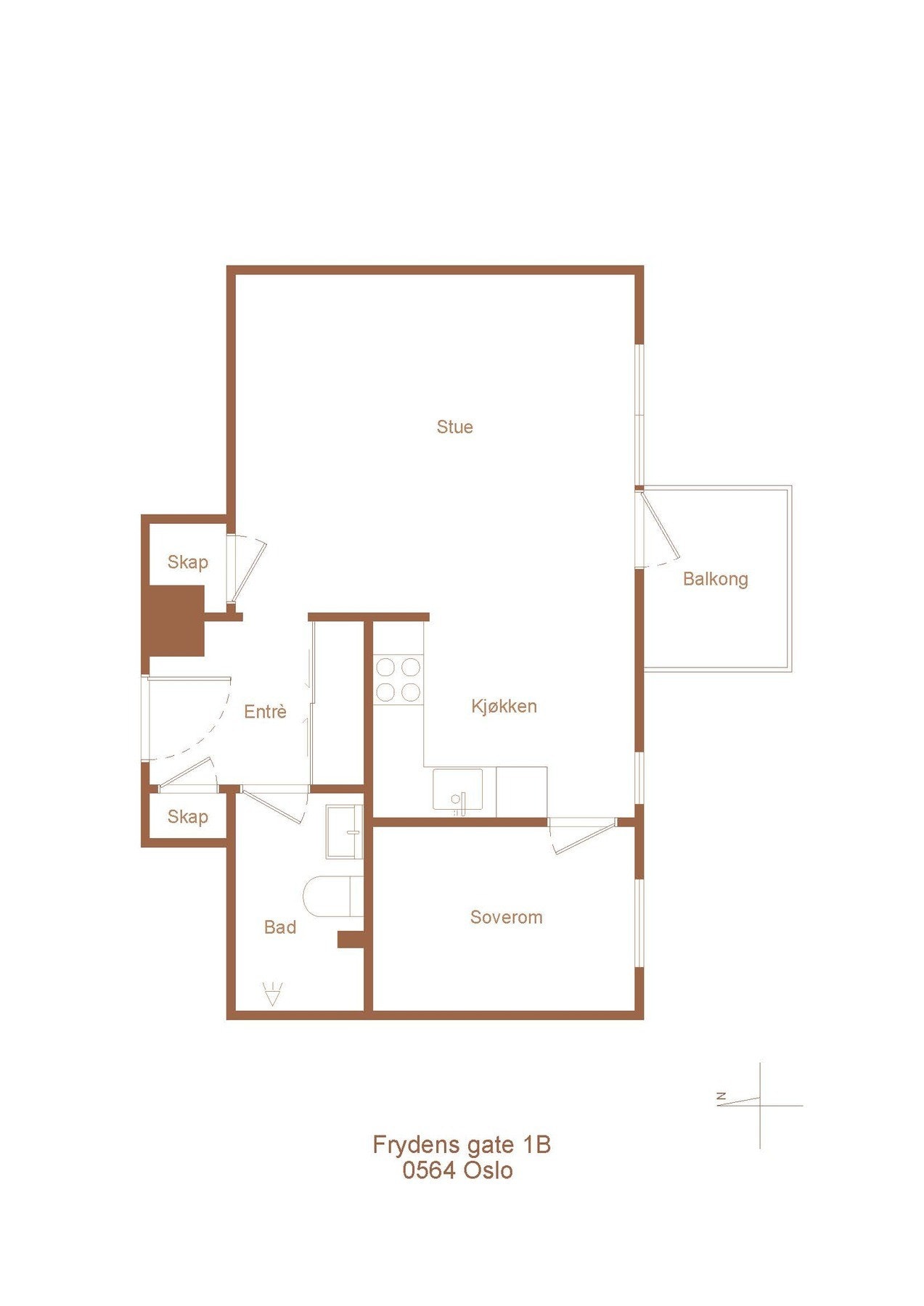 Alternativ planløsning med åpen stue/kjøkkenløsning. Galleribilde
